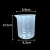 Vaso de Medición de Plástico Vaso de Precipitado con Asa Resistente a Altas Temperaturas Vaso con Escala de Laboratorio Resistente a Ácidos y Álcalis Vaso de Medición Transparente de PP Cilindro de Medición