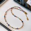 Collar de Cuentas de Piedra Ojo de Tigre Natural Nueva Cadena para Suéter Chinoiserie de Alta Gama Retro Turmalina Otoño e Invierno Accesorios de Piedra Natural para Mujer