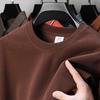 Sudadera de algodón de otoño para hombre, de alta gama, de marca, informal, holgada, de manga larga, con cuello redondo