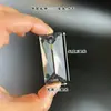 Colgante de boda lámpara de cristal accesorios pieza cuadrada larga de gotas de lluvia de múltiples caras accesorios de lámpara cortina de puerta cuentas sueltas agujero grande transparente