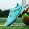 Sapatos de futebol de cano alto transfronteiriços Casal Masculino e Feminino Infantil Pregos esmagados Gramado artificial Jogo Esportes Futebol Treinamento Sapatos