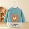 Babero impermeable para niños, babero elegante para alimentar bebés, babero reversible para comer, ropa protectora para comidas desordenadas, adecuado para jardín de infantes, otoño e invierno
