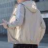 Ropa de protección solar para hombre, nueva, de verano, fina, transpirable, con capucha, estilo Hong Kong, ropa de protección solar moderna para exteriores para amantes.
