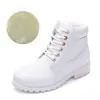 Botas Martin con Forro de Polar Jinbukang para Otoño e Invierno para Estudiantes Mujeres, Botines Casuales de Caña Alta Versátiles Estilo Británico, Zapatos de Algodón Calientes para Hombres, Ropa de Trabajo