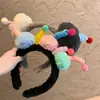 Diadema de Felpa con Cabeza de Monstruo de Dibujos Animados Linda para Mujer Otoño e Invierno Nueva Moda Versátil Pinza para el Pelo Diadema Venta al por Mayor