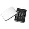 Cortaúñas de acero inoxidable de alta calidad, herramientas para manicura y pedicura, tijeras para piel muerta, cortaúñas, cuchillo para pedicura, caja de aluminio, juego de 5 piezas