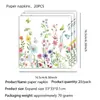Platos de Papel Desechables, Servilletas, Manteles, Banderines y Decoraciones para Pastel con Tema de Flores Silvestres de Primavera de Amazon
