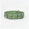 Collar de cuero para mascotas, collar para cuello de perro y gato, hecho de cuero de plena flor, diseño suave y liso, hebilla de acero inoxidable, personalizable, adecuado para ventas transfronterizas