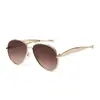 Gafas de sol personalizadas 2025, nuevo diseño retro con forma de sapo, montura grande de metal, estilo de alta gama, moda urbana de moda para mujer