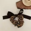 Coleção de Liquidação de Scrunchies de Tecido da Moda Estilo Coreano: Estampa de Leopardo, Bolinhas, Laços para Cabelo, Elásticos para Rabo de Cavalo