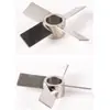 Hélice de Acero Inoxidable de Cuatro Palas Inclinada en Ángulo Recto Impulsor de Turbina de Cuatro Palas Palas Helicoidales Pulido Espejo