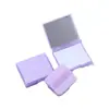 Papel Absorbente de Aceite Portátil de Lavanda Personalizado Viene con Espejo y Borla, Piel Grasa No se Quita el Maquillaje, Retoque de Maquillaje, Maquillaje Duradero Facial Carbón de Bambú
