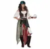 Disfraz Cosplay de Halloween Renacimiento Medieval Camisa Pirata Cosplay Lujoso Disfraz de Pirata para Actuación en Escenario
