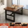 Mesa de computador, mesa de conferência, mesa longa, mesa de escritório de mesa, mesa de negociação de luxo leve, bancada simples, mesa longa dupla