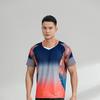 Nuevo Conjunto de Uniforme de Bádminton de Secado Rápido para Hombres y Mujeres, Uniforme de Equipo de Entrenamiento de Competición de Secado Rápido, de Manga Corta, de una Pieza, con Texto Impreso