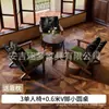 Conjunto de Mesa e Cadeiras para Área de Lazer na Varanda, Uma Mesa e Duas Cadeiras, Conjunto de Três Peças, Cadeira Sofá Individual Pequena Moderna para Hotéis e Pousadas