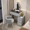 Penteadeira para Apartamento Pequeno Quarto Moderna Simples Luxo Leve High-End Ardósia Madeira Maciça Mesa de Maquiagem Penteadeira Integrada