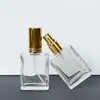 Botella de recarga de perfume de 15ML, botella de vidrio con tapa de rosca, botella de aceite esencial, botella de spray de presión portátil, botella de recarga de muestra cosmética
