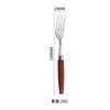Estilo Japonés y Coreano Ins Mango Cilíndrico de Madera Acero Inoxidable 304 Cuchillo Tenedor Cuchara Vajilla para Comida Occidental Cuchara para Plato Principal Cuchillo para Bistec Cuchara de Té Juego