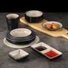 Pratos Pequenos de Melamina para Uso Comercial, Louça para Fondue Estilo Japonês Imitando Porcelana, Molheiras para Churrasco, Pratos de Condimentos com Dois ou Três Compartimentos, Pratos para Molho de Soja e Vinagre