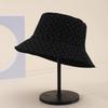 Sombrero de Senderismo para Exterior con Bloqueo de Color a Rayas Estilo Coreano para Mujer, Sombrero de Pescador de Primavera y Verano, Sombrero de Cubo Japonés Versátil, Sombrero Parasol y de Protección Solar