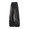 Pantalones deportivos de pierna ancha de la línea Hasselblad con bloques de color para exteriores, de verano, corte holgado, secado rápido, transpirables, de largo hasta el suelo, pantalones rectos que estilizan, estilo pareja