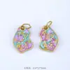 Estilo Chino Antiguo Oro Goteo de Aceite Carácter de Bendición Flor de Paz Colgante de Moda Boutique Accesorios para Pulsera Joyería Venta al por Mayor