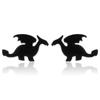 Pendientes de dinosaurio japoneses lindos con dibujos animados para mujer, creativos, combinables, nuevos, mini pendientes de hueso para oreja de animal pequeño, venta al por mayor
