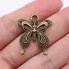 27x25mm 2.9g Multicolores Accesorios de Joyería Hecho a Mano Piel de Vaca Retro Colgante de Cuaderno, Mariposa Volando Mariposa