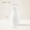 Vaso de Flor de Estilo Cream Nordic para Sala de Estar com Listras Verticais Brancas Decoração de Arranjo de Flores Vaso de Plástico Moderno Simples