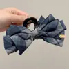 Pinza de Pelo con Lazo de Cuadros Jk Estilo Nicho para Mujer 2025 Nuevo Estilo Estilo Universitario Recogido Pinza de Tiburón Pinza de Pelo Versátil