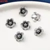 Prata Esterlina S925 Moeda Flor de Lótus Peixe Botão Pingente Acessórios Pingente de Borla Antigo Retrô Material para Miçangas DIY
