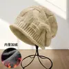 Gorro Holgado para Mujer para Otoño e Invierno, Suelto y Versátil, Gorro de Punto con Borde Enrollado, Estilo Delgado de una Sola Capa, Gorro de Lana para Maternidad que Cubre la Cabeza