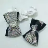 Moda Personalizado Cristal Strass Hotfix Tridimensional Súper Brillante Strass Lazo Accesorio para el Cabello Pasador DIY Accesorio de Pajarita