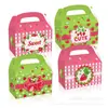 Dd155 Amazon Rojo Fresa Blanco Verde Blanco Cartón Regalo de Cumpleaños Dulces Bolsa Tote Caja