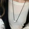 Colar Geométrico Quadrado Simples Estilo de Blogueira Coreana Estilo Ins Versátil Elegante Roupa de Trabalho Longa de Alta Qualidade