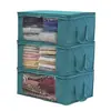 Caja de Almacenamiento No Tejida Más Vendida por el Fabricante Bolsa de Almacenamiento Plegable para Edredón Caja de Almacenamiento de Ropa para Armario a Prueba de Polvo y Humedad