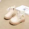 Botas de Cuero para Niños 2026 Otoño Nueva Llegada Botas de Princesa con Lazo para Niñas Estilo Coreano Estilo Dulce Botas Individuales para Niñas Botas Cortas