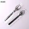 Cuchara de Plástico Desechable Cuchara de Postre Cuchara para Helado Tenedor Sonriente Cuchillo Cuchara para Pastel Tenedor para Fruta Cuchara para Sopa Estilo Americano Europeo