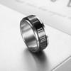 Joyería Nueva para Hombre Transfronteriza Anillo Creativo Europeo y Americano de Acero Inoxidable Giratorio Números Romanos Anillo de Acero de Titanio