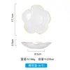 Pratos de Vidro Cristalino Criativos Ins Pratos de Pétala Estilo Nórdico Irregular Doméstico Sobremesa Saladeira Utensílios de Mesa