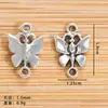 Colgante Cruz Aleación Plata Antigua Mariposa Flores Flores de Lirio del Valle Cuentas Espaciadoras Accesorios para Joyería DIY Abalorios Hechos a Mano
