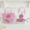 Nueva Bolsa de Lona Estilo Dibujo Animado Linda Gatito Bolso de Mano para Estudiante Versátil de Verano Ropa de Trabajo Bolsa de Gran Capacidad