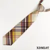 Conjunto de gravata xadrez JK sem ferro para estudantes com elástico, uniforme estilo japonês universitário, gravata suave e estilosa para transmissão ao vivo para mulheres