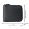 Billetera Corta para Hombre de Nuevo Estilo Transfronteriza, Moderno Diseño en Relieve, Múltiples Ranuras para Tarjetas, Gran Capacidad, Billetera con Cierre para Monedas, Bolso de Mano, Portatarjetas