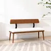 Banco Largo Simple Moderno para Uso Doméstico en la Sala de Estar, Banco Nuevo Estilo Chino con Respaldo, Silla de Comedor, Banco de Recepción de Madera Maciza, Banco para Entrada, Banco Largo