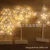 Enfeites de Iluminação de Natal Estrela de Cinco Pontas Recortada em Madeira Artesanato com Iluminação LED Luzes Criativas de Artesanato de Natal