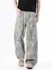 Ropa de Hombre Fengshe / Verano 2026 Nuevo Estilo Americano Pantalones Holgados de Pierna Ancha Casual de Longitud Completa Ropa de Trabajo Pantalones de Dobladillo Curvo