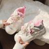 Zapatillas deportivas con lazo Dopamine y punta grande para mujer, primavera 2025, nuevas, blancas, con suela gruesa y combinables, zapatos de pan