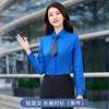 Camisa azul de manga larga para mujer, secretaria ejecutiva, ropa formal de negocios, camisa de negocios para hombre y mujer, corte slim, ropa de trabajo para abogado, Primavera